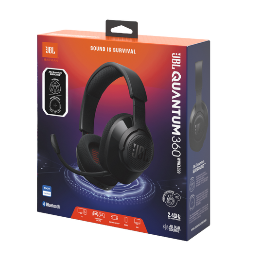 JBL Quantum 360 Wireless - Black - Wireless over-ear gaming headset with surround sound and detachable mic - Detailshot 15